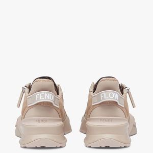 FENDI Flow Sneakers Beige leather low-tops